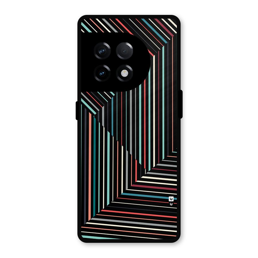 Angulars Stripes Metal Back Case for OnePlus 11R