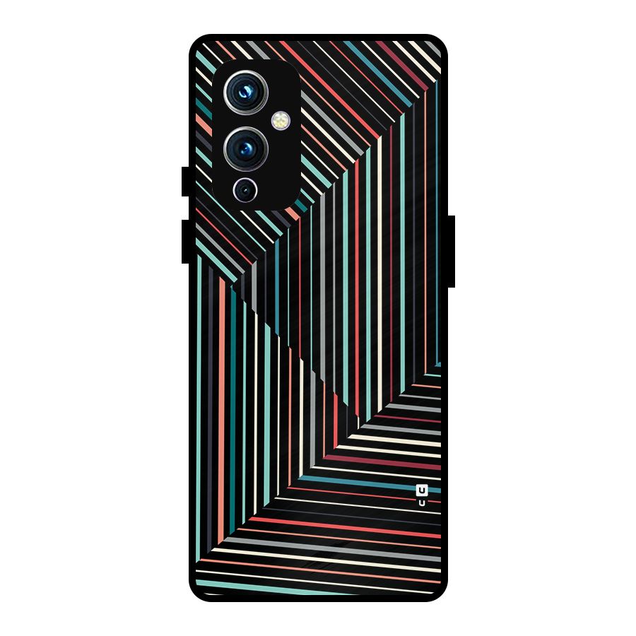 Angulars Stripes Metal Back Case for OnePlus 9