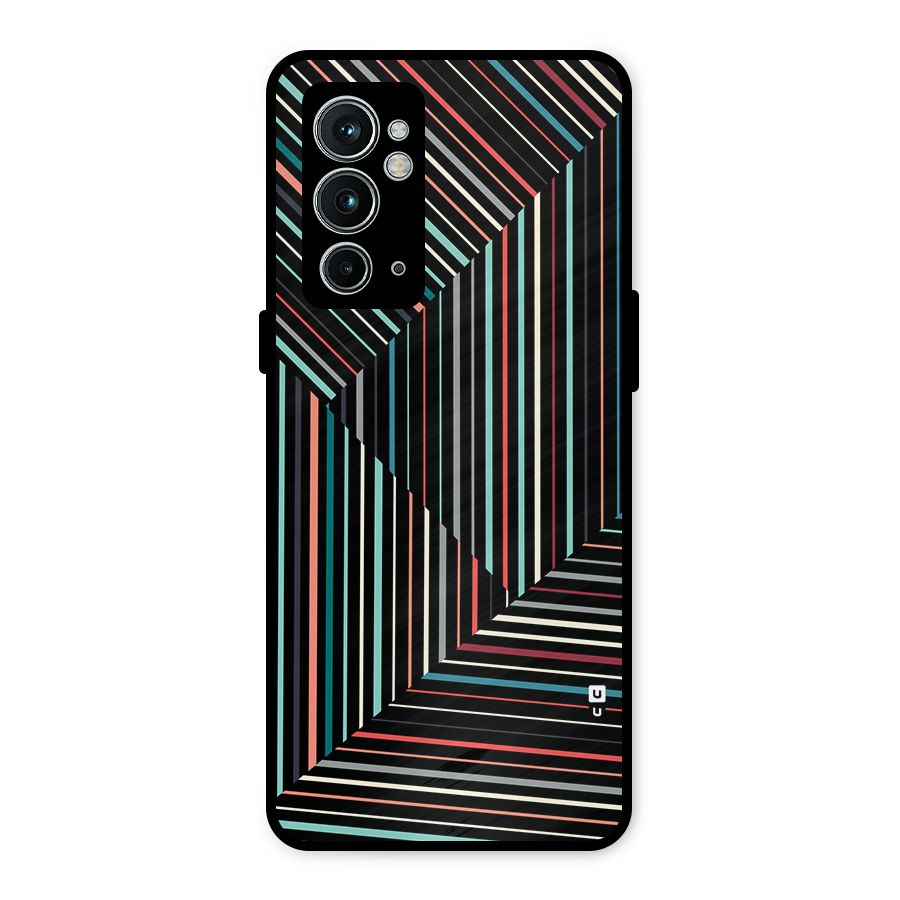 Angulars Stripes Metal Back Case for OnePlus 9RT 5G