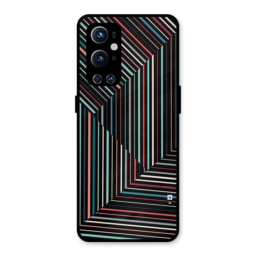 Angulars Stripes Metal Back Case for OnePlus 9 Pro