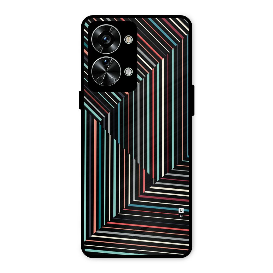 Angulars Stripes Metal Back Case for OnePlus Nord 2T