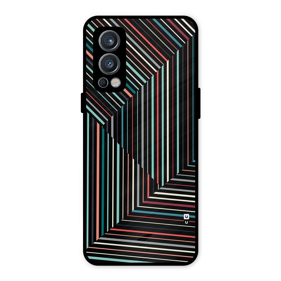 Angulars Stripes Metal Back Case for OnePlus Nord 2 5G
