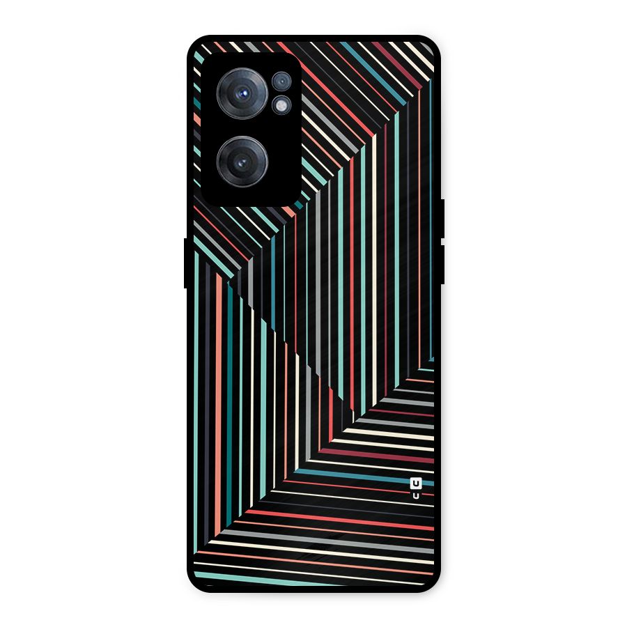 Angulars Stripes Metal Back Case for OnePlus Nord CE 2 5G
