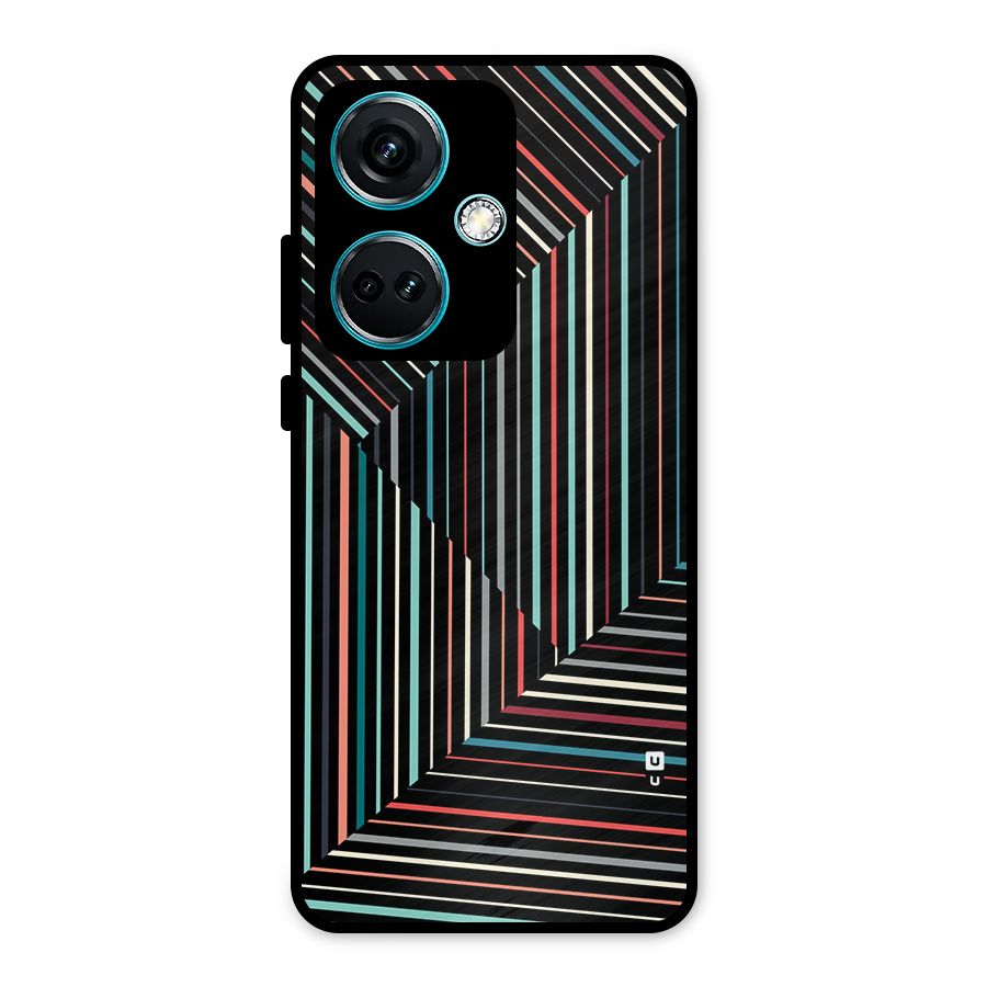 Angulars Stripes Metal Back Case for OnePlus Nord CE 3 5G