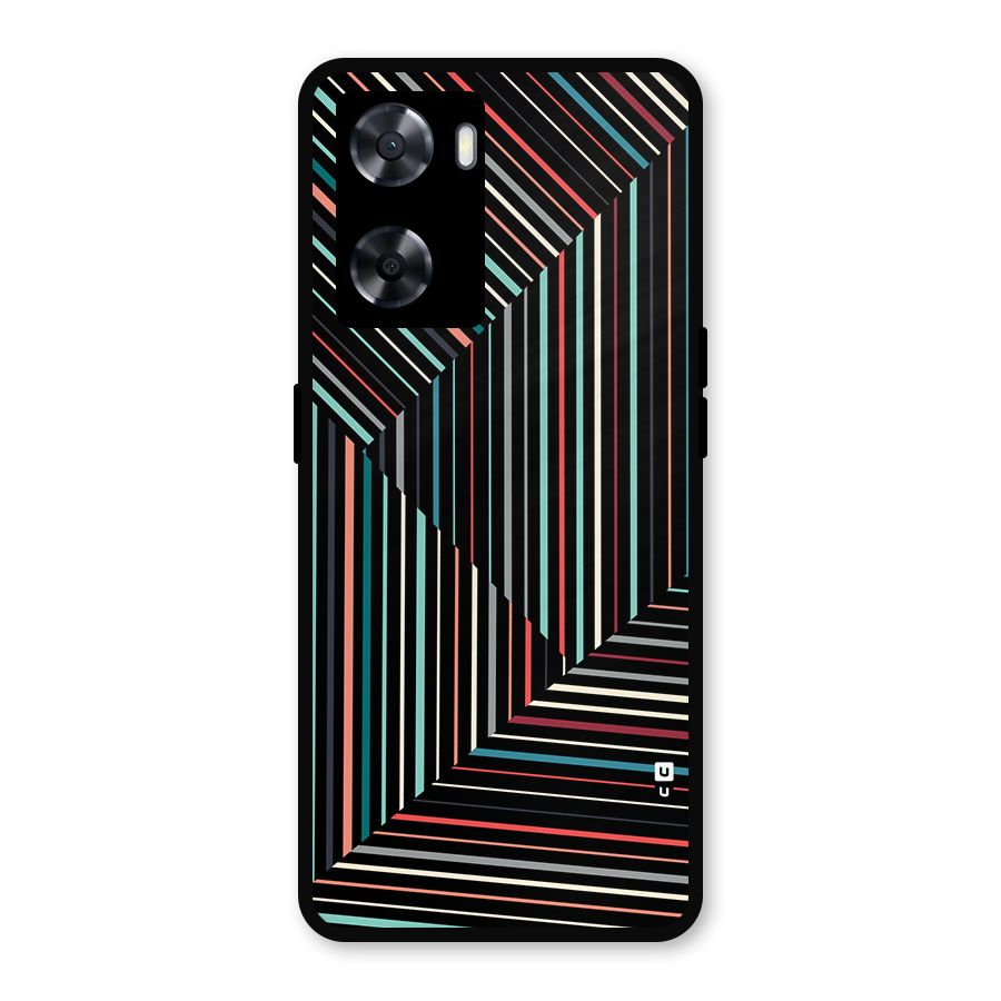 Angulars Stripes Metal Back Case for OnePlus Nord N20 SE