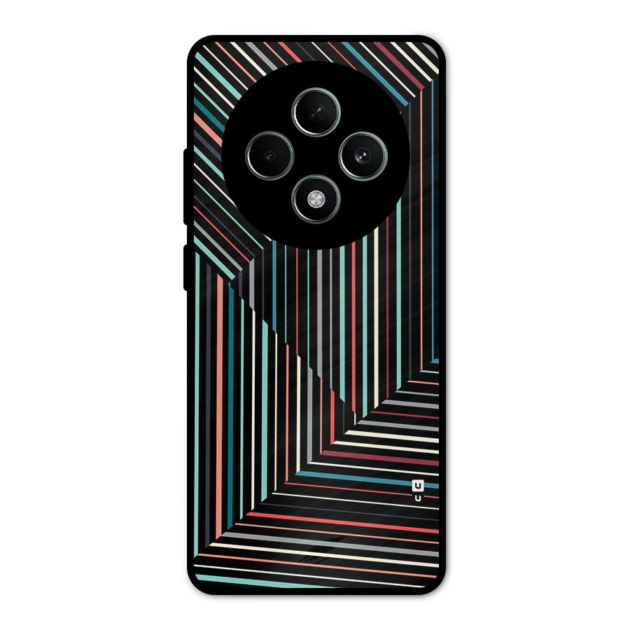 Angulars Stripes Metal Back Case for Oppo F27