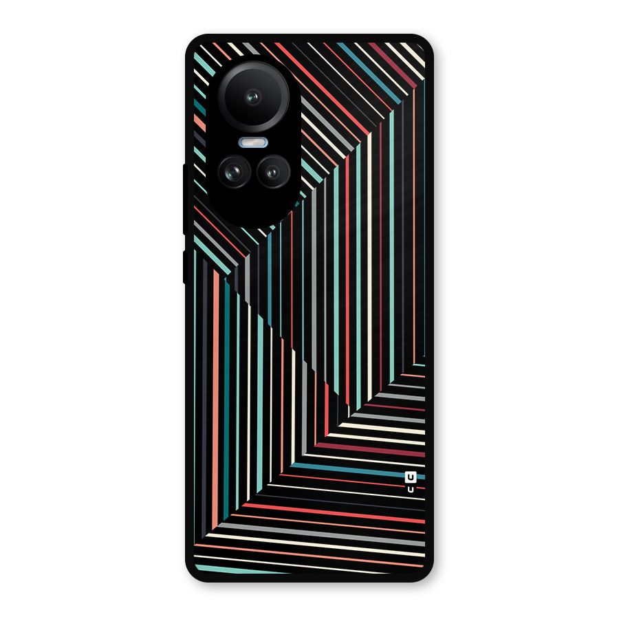 Angulars Stripes Metal Back Case for Oppo Reno10 Pro