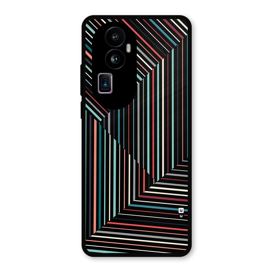 Angulars Stripes Metal Back Case for Oppo Reno10 Pro Plus