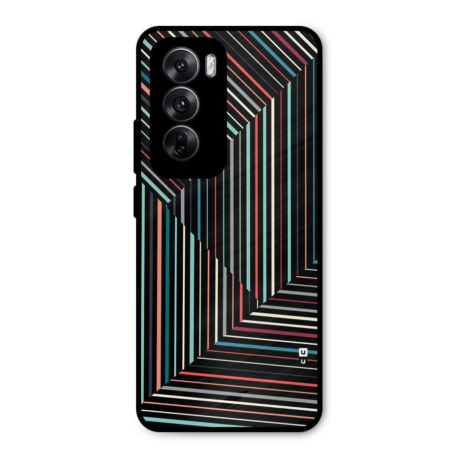 Angulars Stripes Metal Back Case for Oppo Reno12