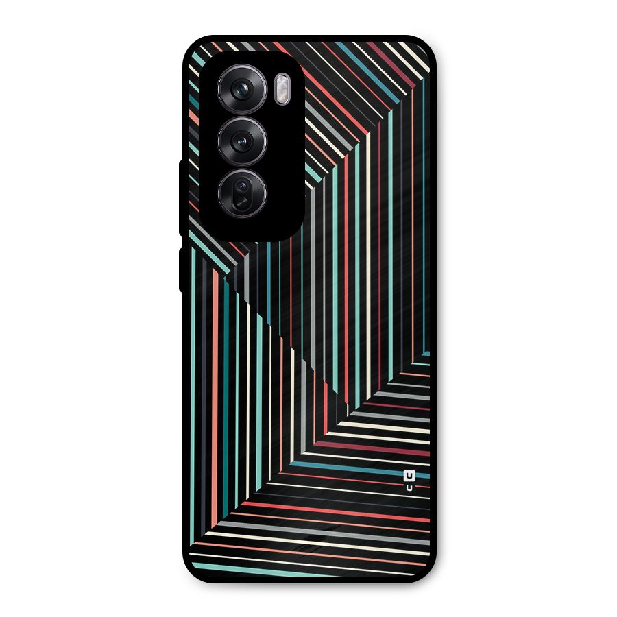 Angulars Stripes Metal Back Case for Oppo Reno12 Pro