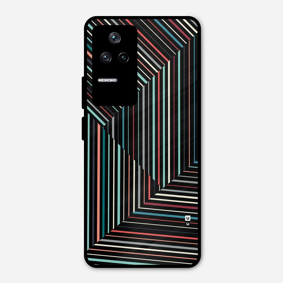 Angulars Stripes Metal Back Case for Poco F4 5G