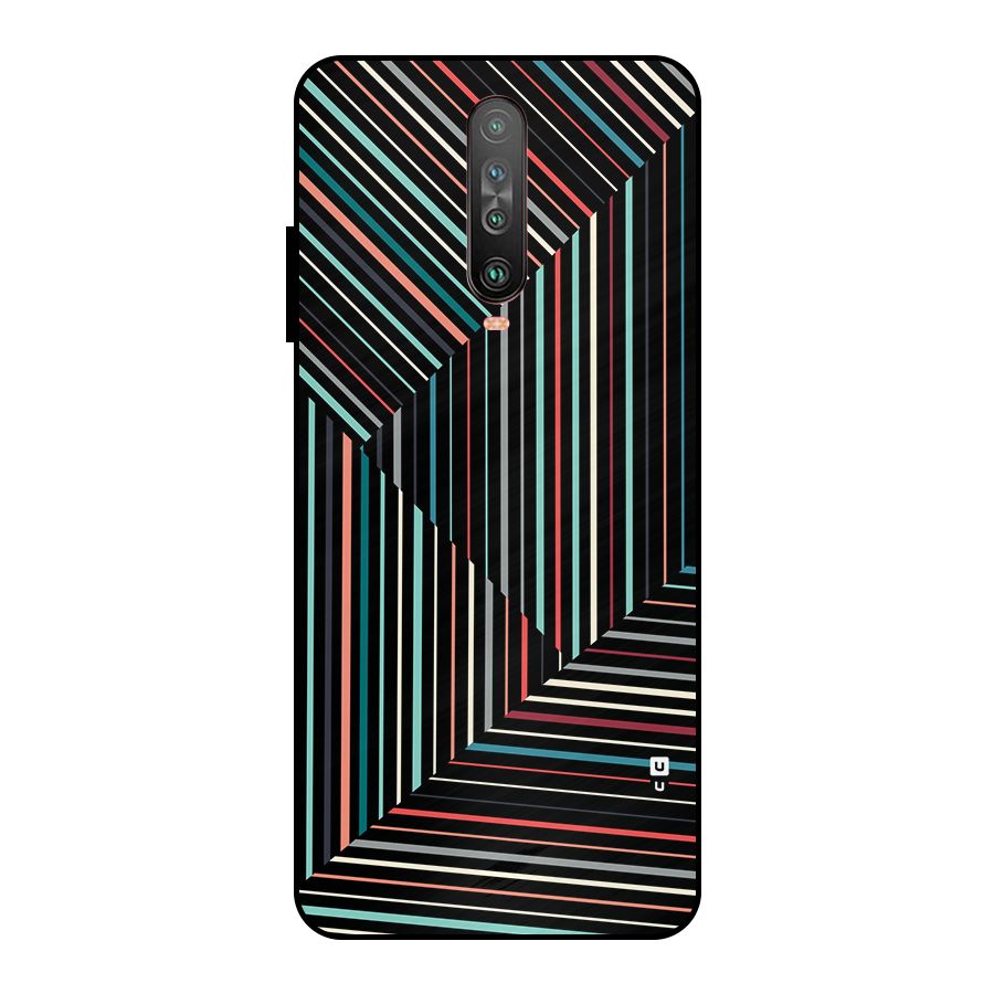 Angulars Stripes Metal Back Case for Poco X2