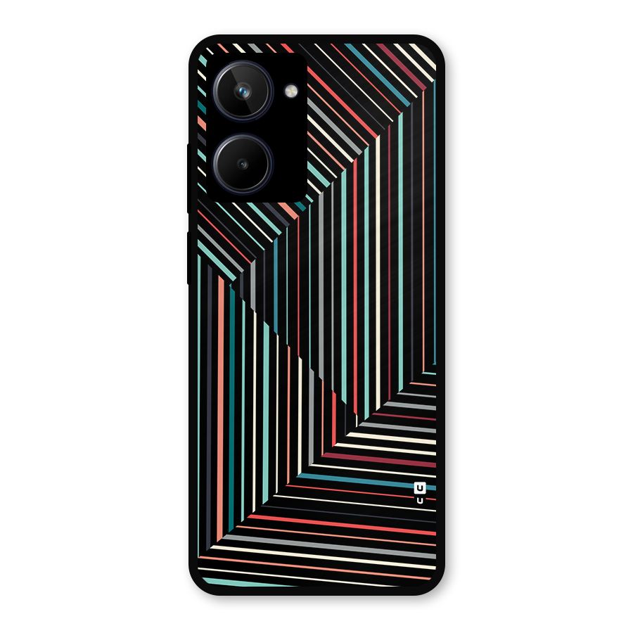 Angulars Stripes Metal Back Case for Realme 10