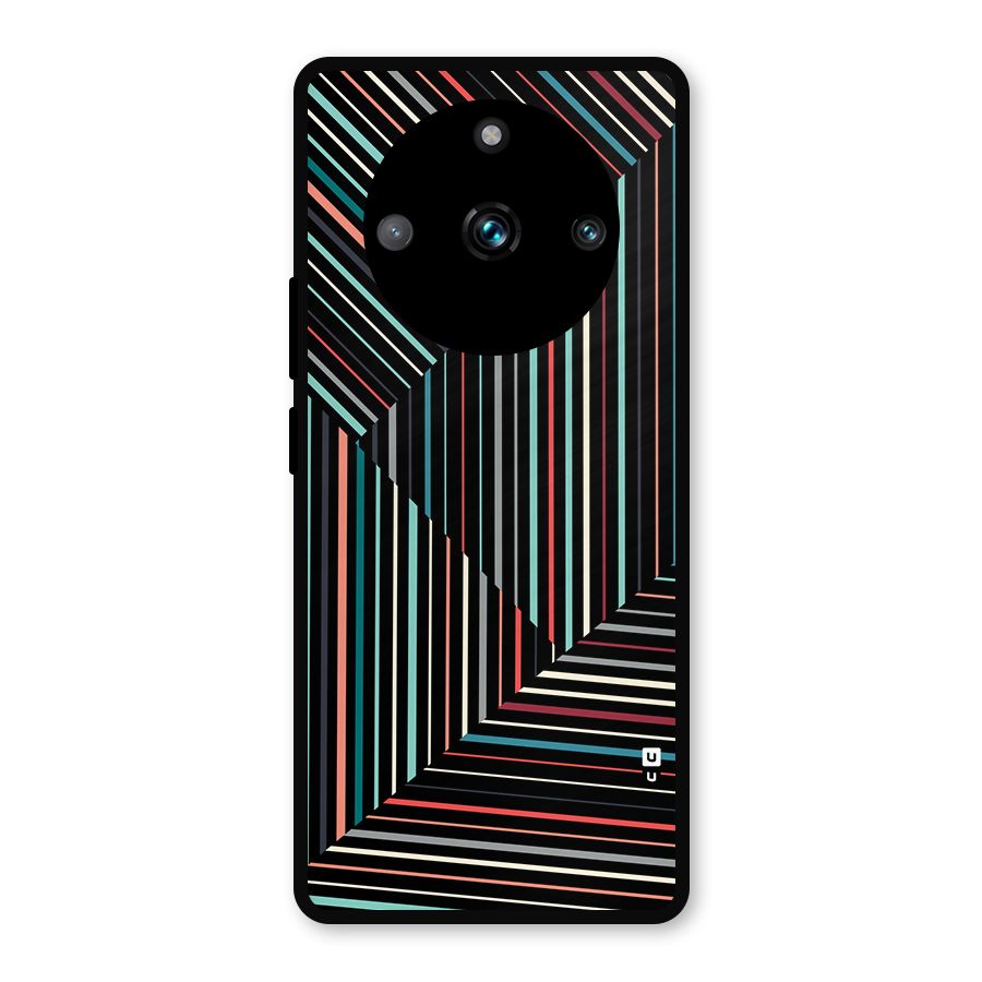 Angulars Stripes Metal Back Case for Realme 11 Pro