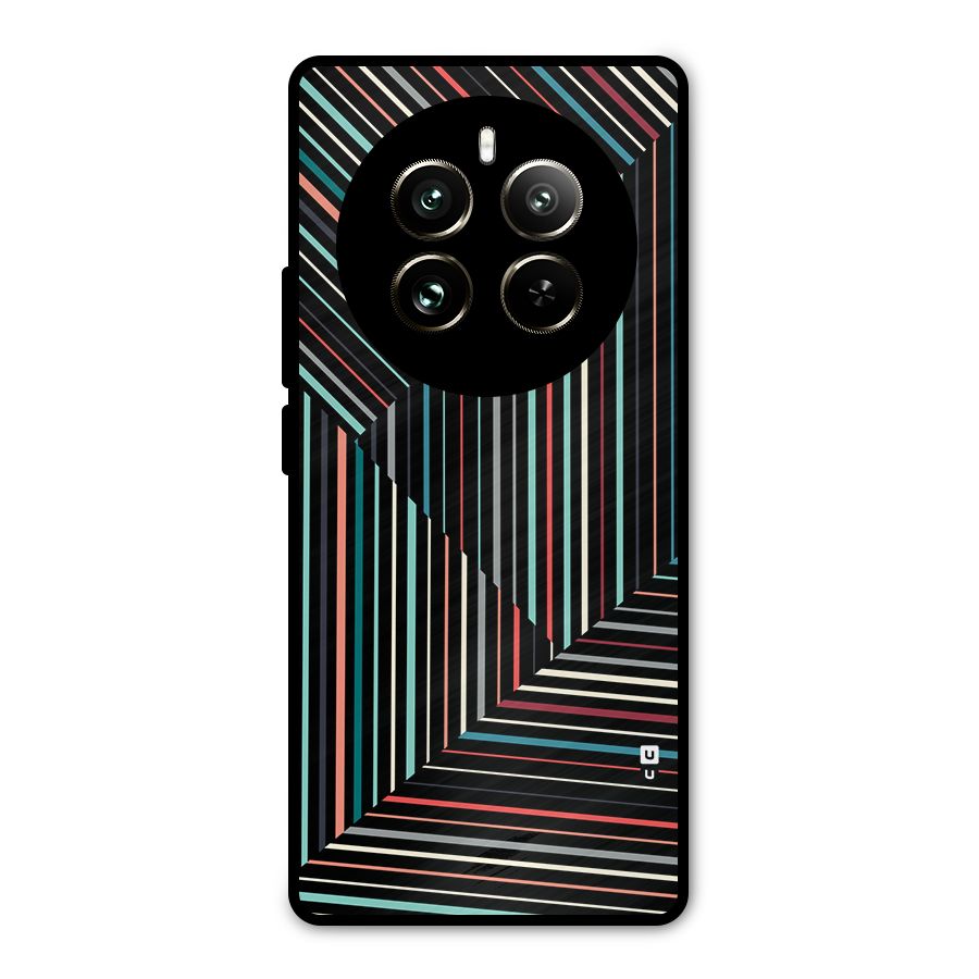 Angulars Stripes Metal Back Case for Realme 12 Pro