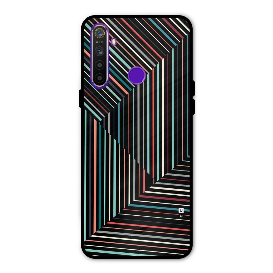 Angulars Stripes Metal Back Case for Realme 5