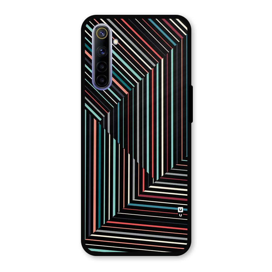 Angulars Stripes Metal Back Case for Realme 6