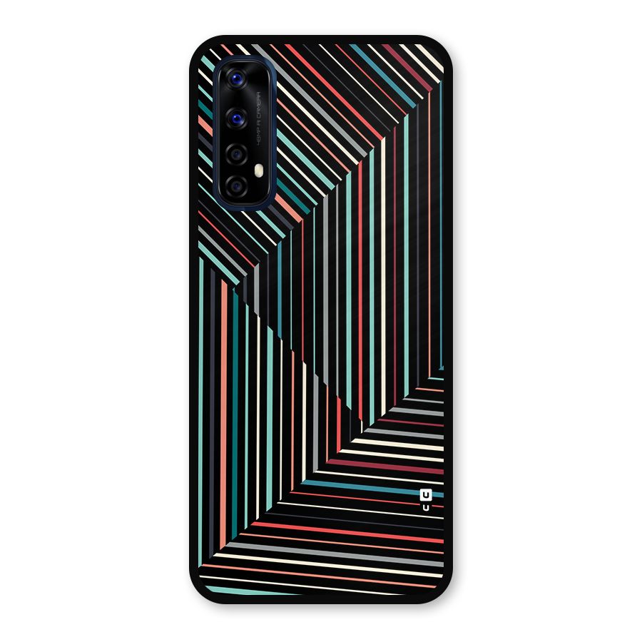 Angulars Stripes Metal Back Case for Realme 7