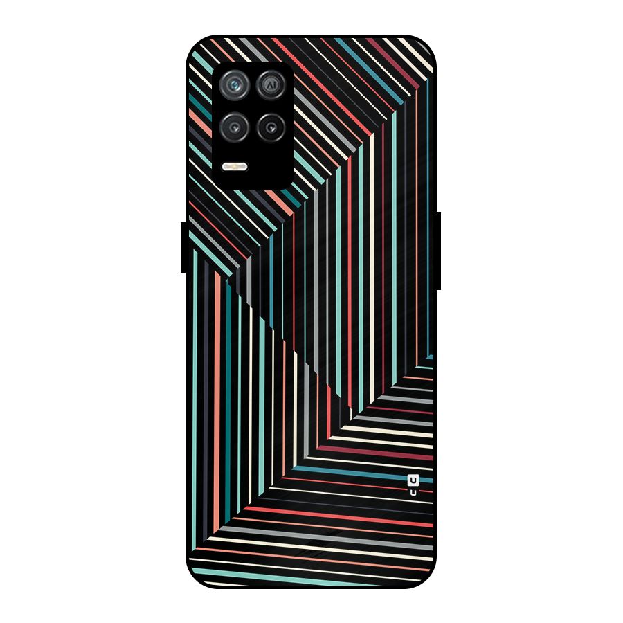 Angulars Stripes Metal Back Case for Realme 9 5G