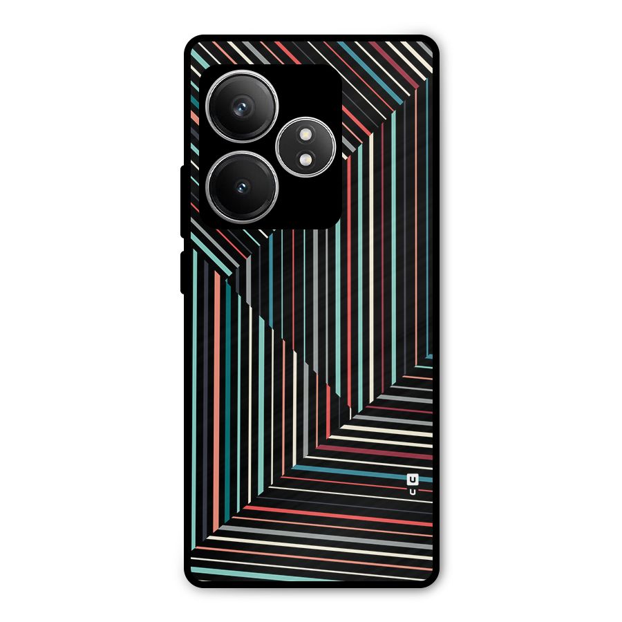 Angulars Stripes Metal Back Case for Realme GT 6T
