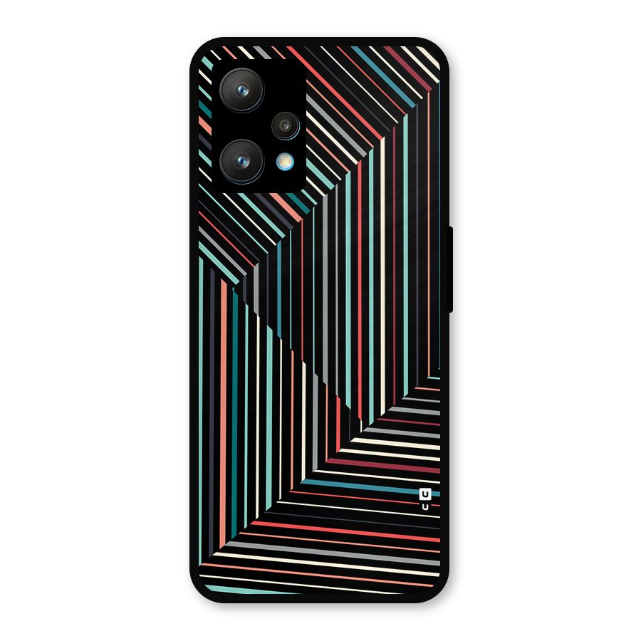 Angulars Stripes Metal Back Case for Realme Narzo 50 Pro