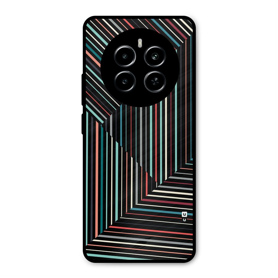 Angulars Stripes Metal Back Case for Realme P1