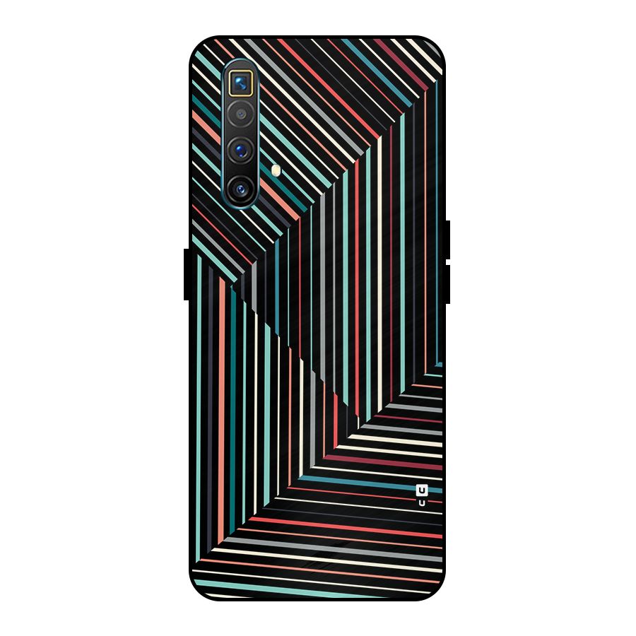 Angulars Stripes Metal Back Case for Realme X3 SuperZoom