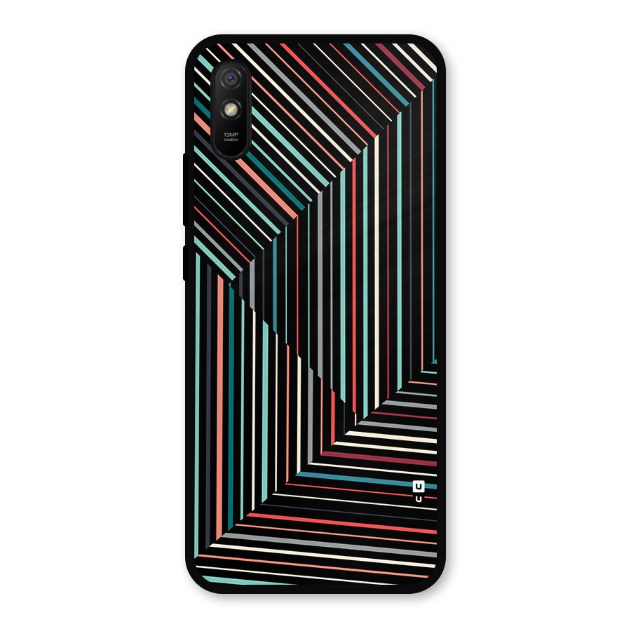 Angulars Stripes Metal Back Case for Redmi 9i