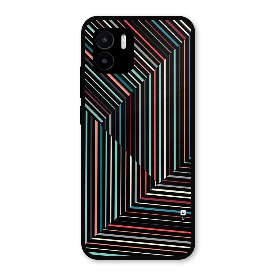 Angulars Stripes Metal Back Case for Redmi A2