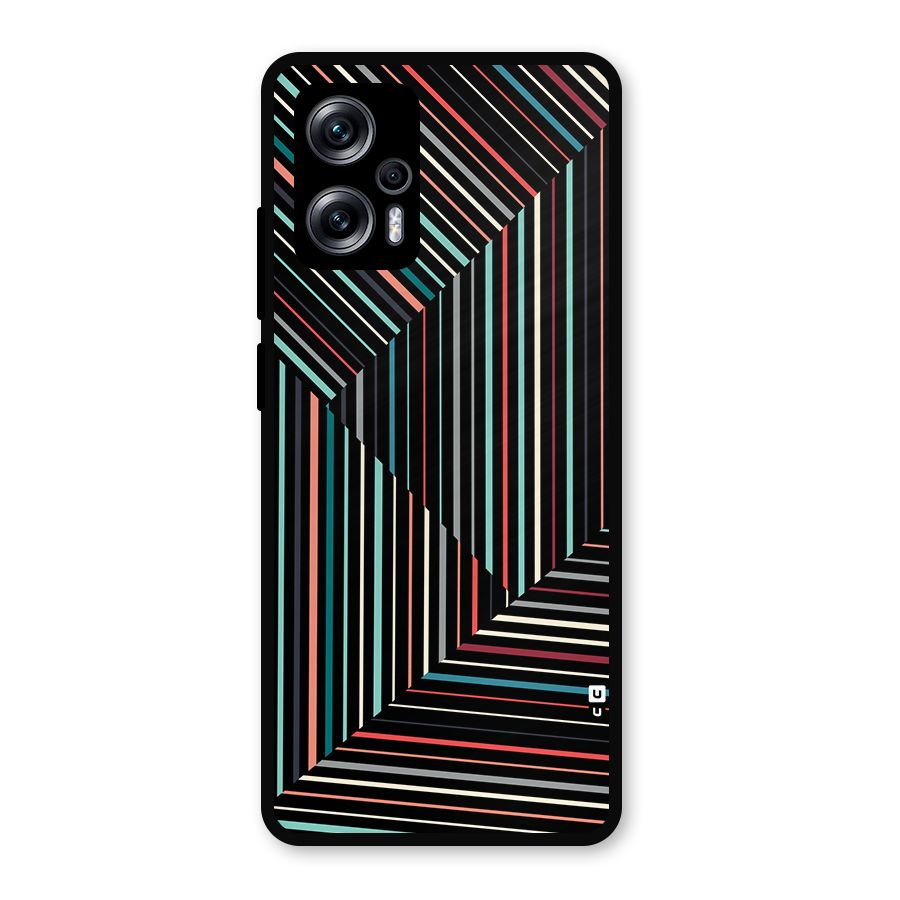 Angulars Stripes Metal Back Case for Redmi K50i