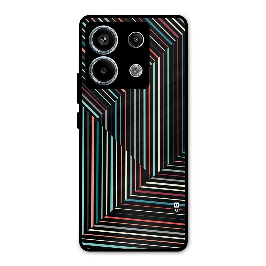 Angulars Stripes Metal Back Case for Redmi Note 13 Pro 5G