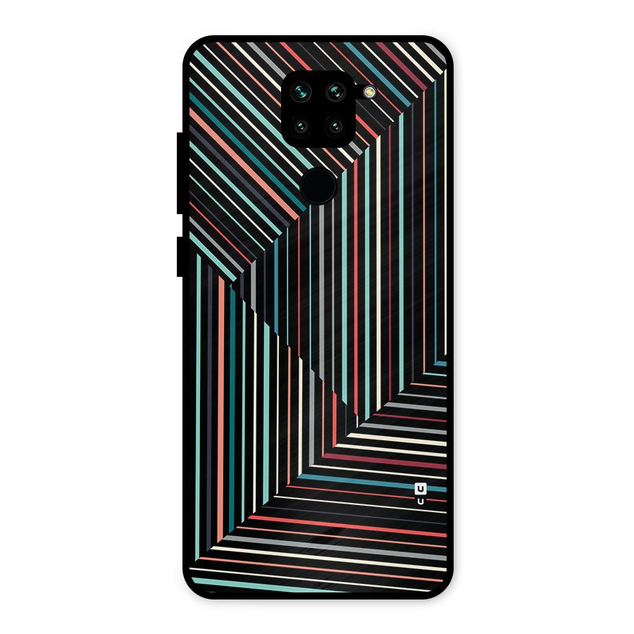 Angulars Stripes Metal Back Case for Redmi Note 9