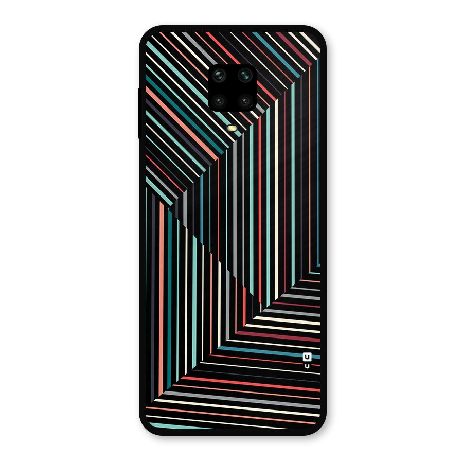 Angulars Stripes Metal Back Case for Redmi Note 9 Pro