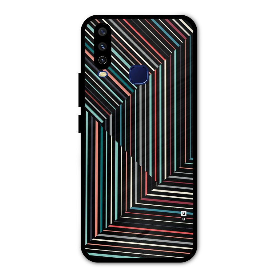 Angulars Stripes Metal Back Case for Vivo Y12