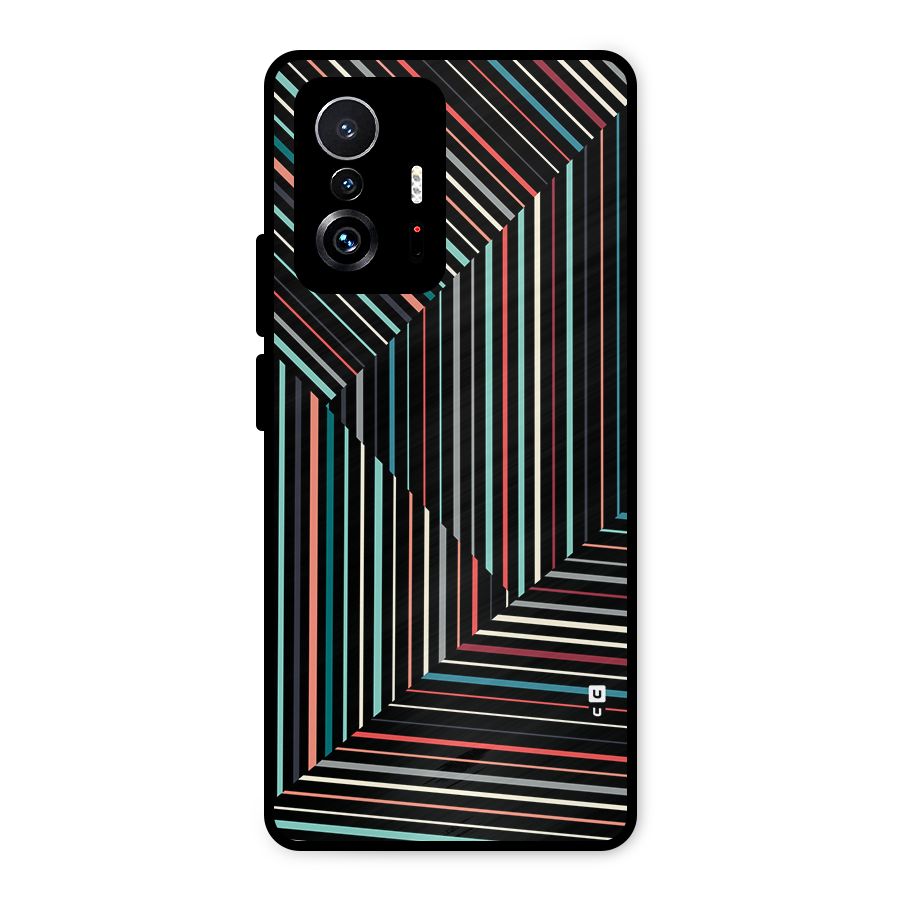 Angulars Stripes Metal Back Case for Xiaomi 11T Pro