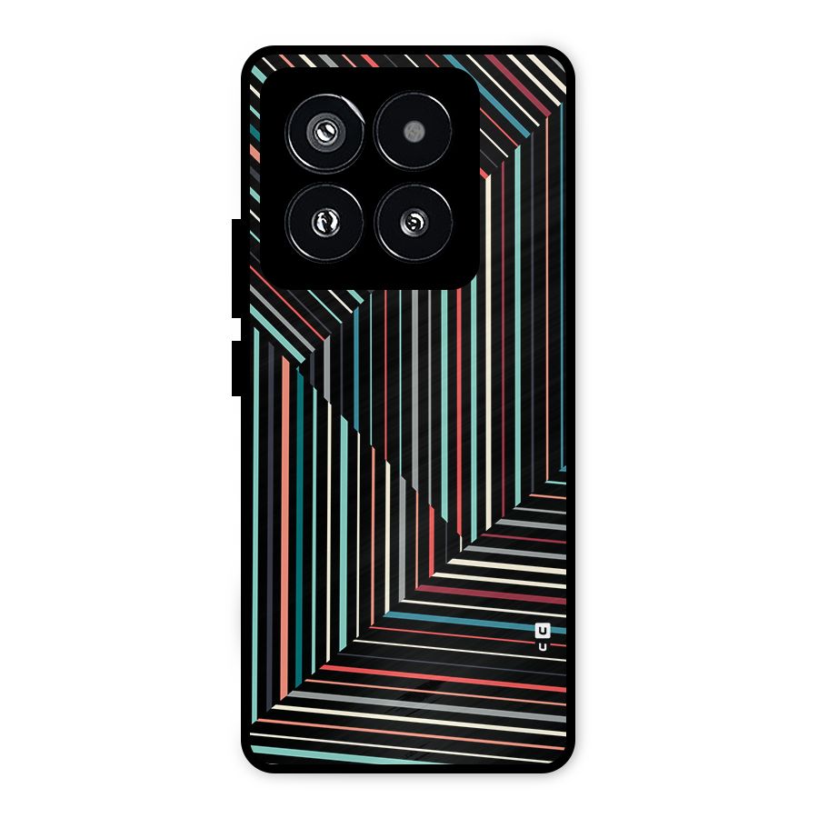 Angulars Stripes Metal Back Case for Xiaomi 14 Pro