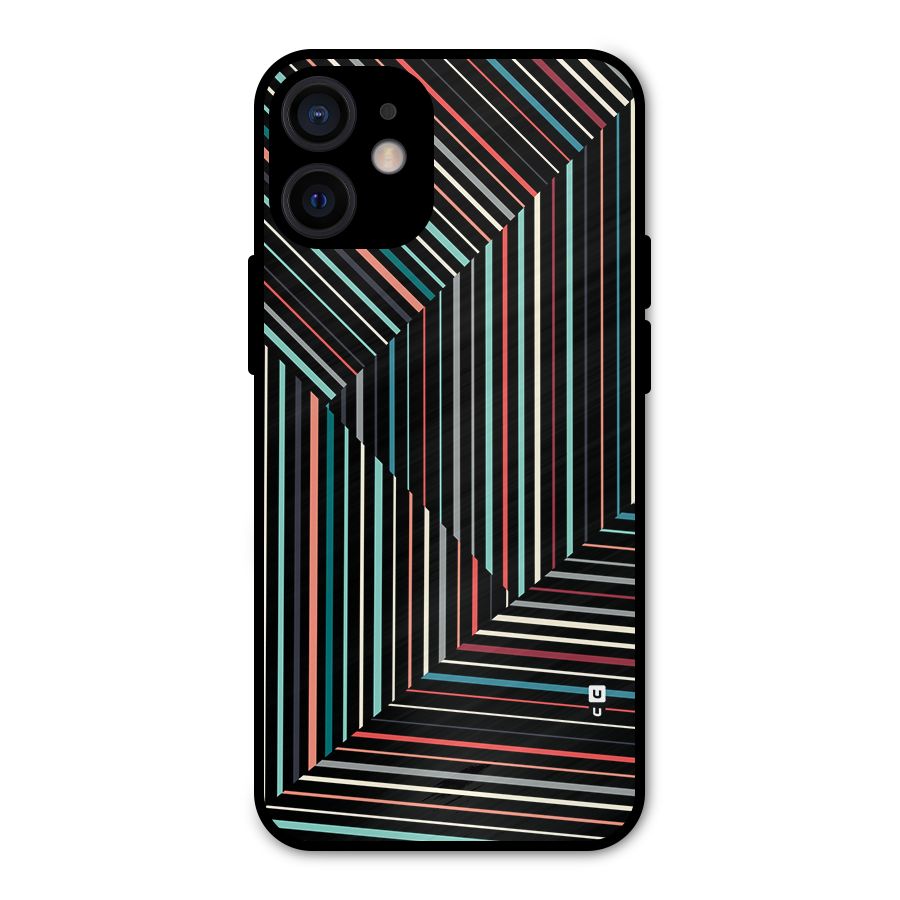 Angulars Stripes Metal Back Case for iPhone 12 Mini