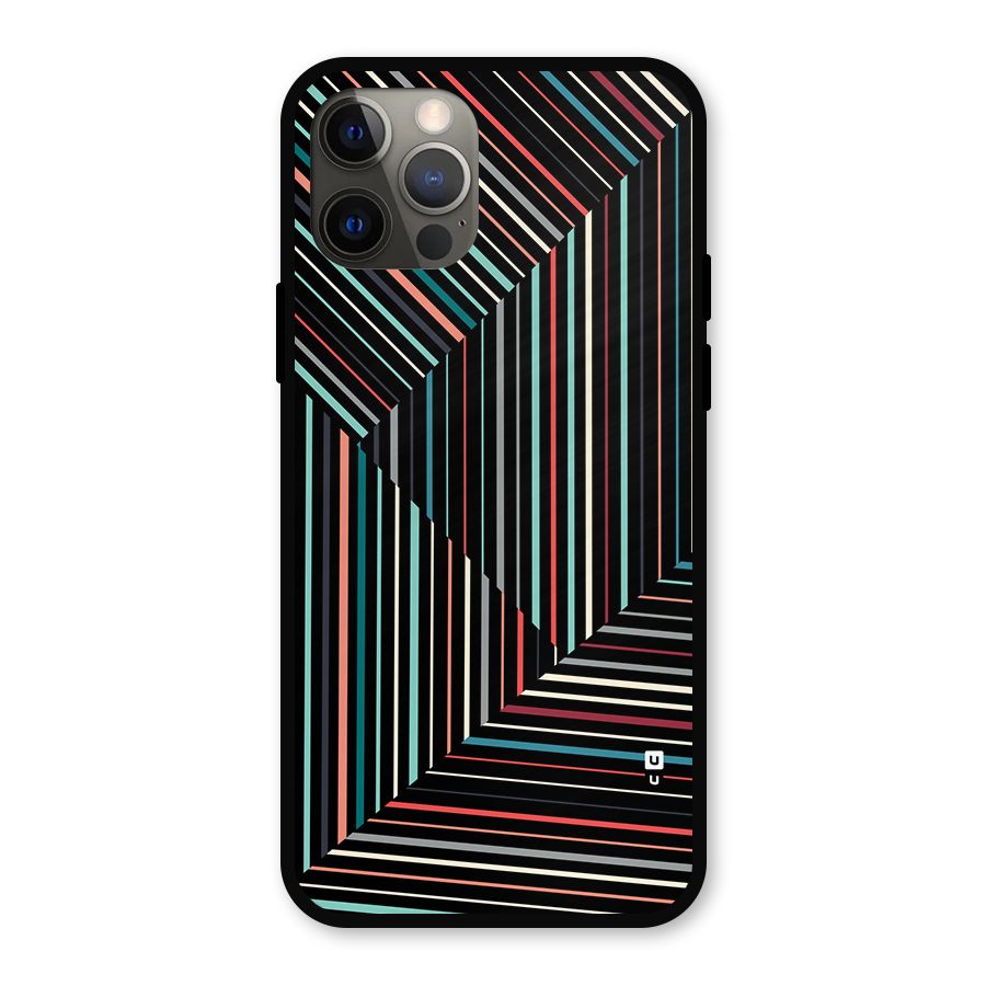 Angulars Stripes Metal Back Case for iPhone 12 Pro