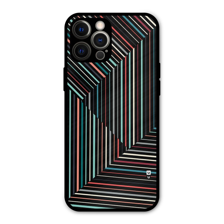 Angulars Stripes Metal Back Case for iPhone 12 Pro Max