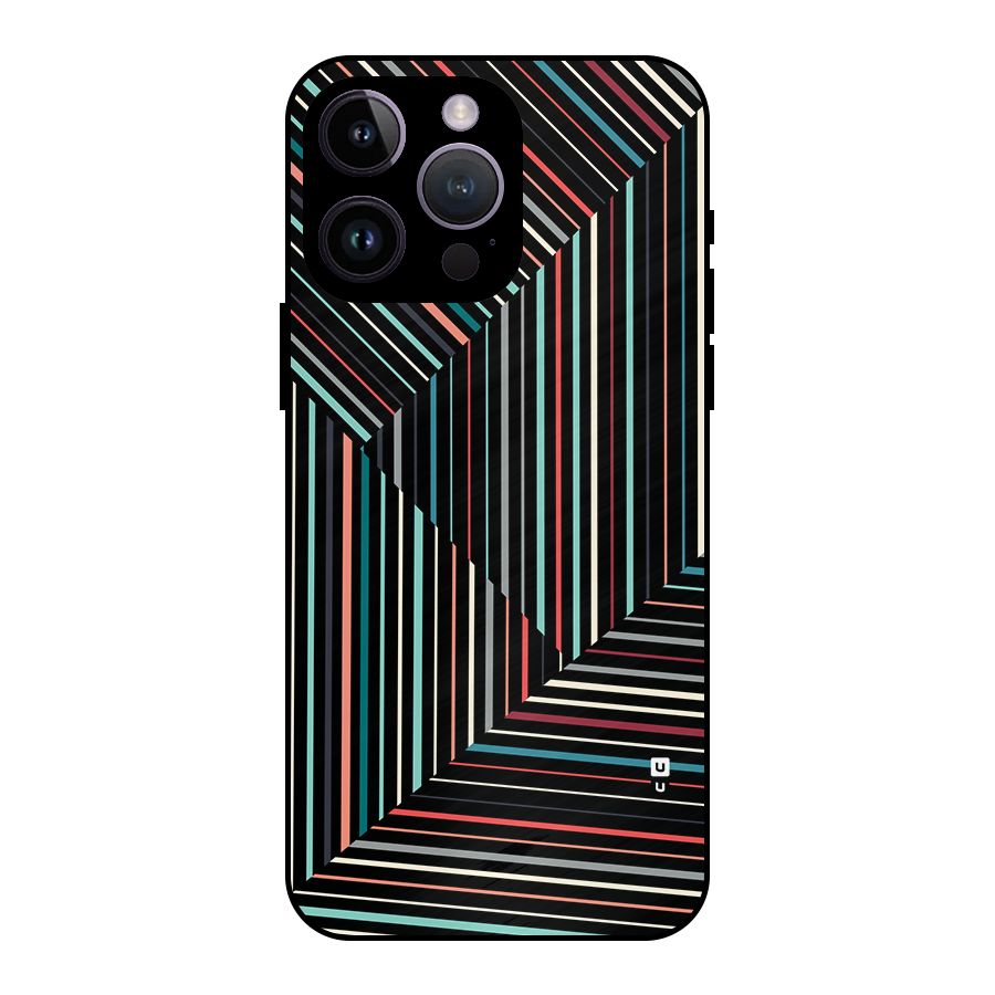 Angulars Stripes Metal Back Case for iPhone 14 Pro Max