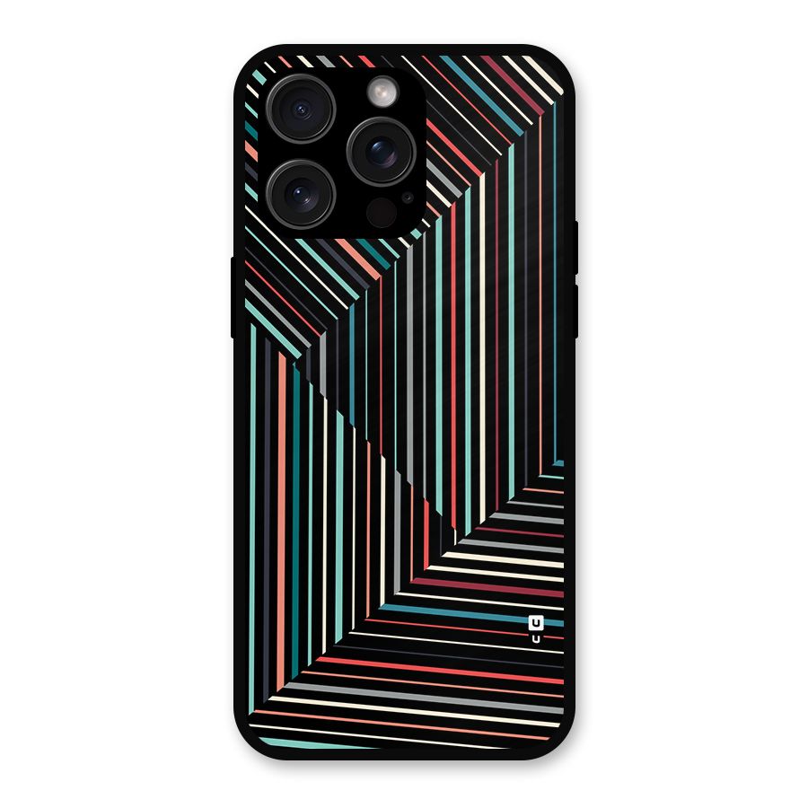 Angulars Stripes Metal Back Case for iPhone 15 Pro Max