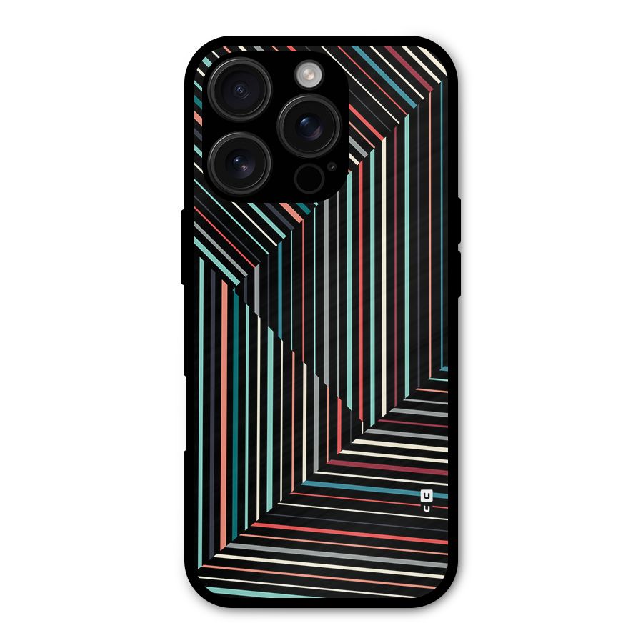 Angulars Stripes Metal Back Case for iPhone 16 Pro