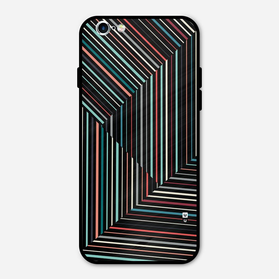 Angulars Stripes Metal Back Case for iPhone 6 6s