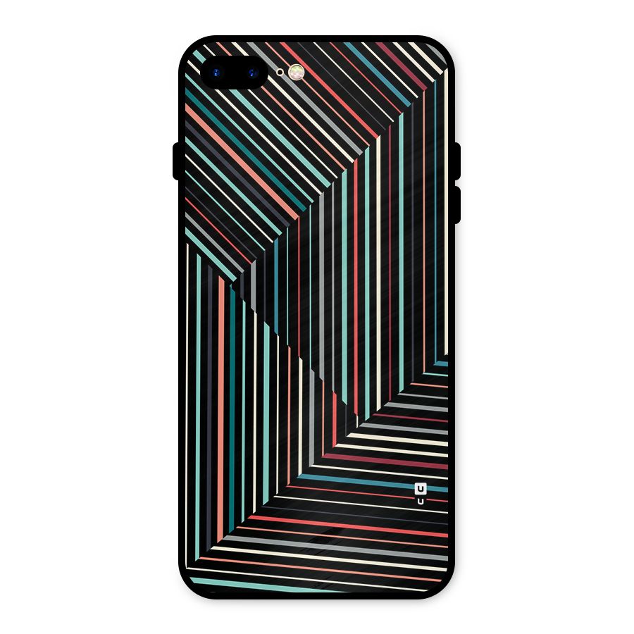 Angulars Stripes Metal Back Case for iPhone 7 Plus