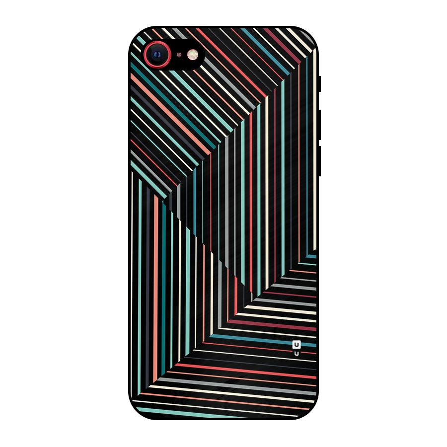Angulars Stripes Metal Back Case for iPhone SE 2022