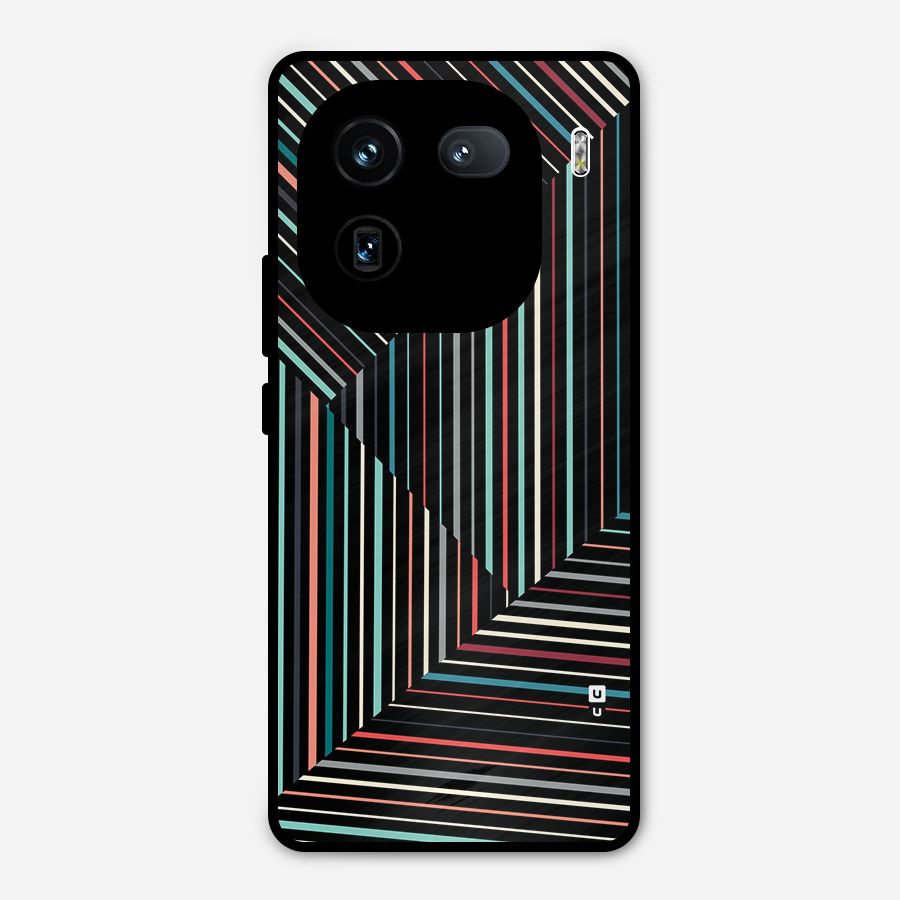 Angulars Stripes Metal Back Case for iQOO 12