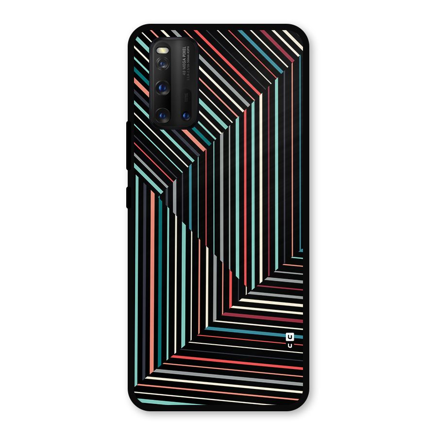 Angulars Stripes Metal Back Case for iQOO 3