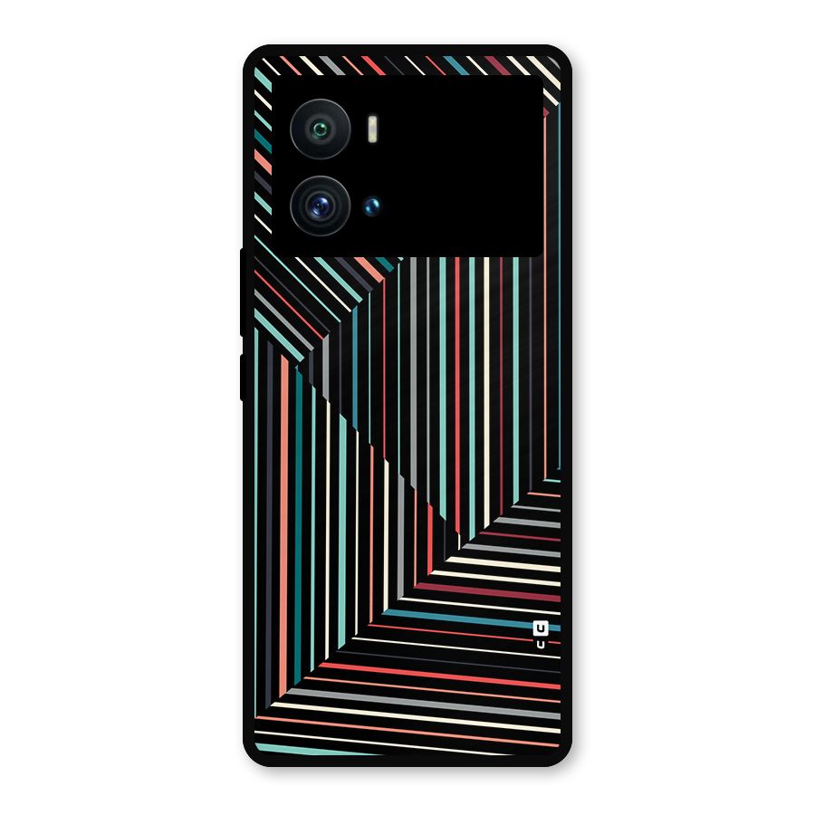 Angulars Stripes Metal Back Case for iQOO 9 Pro