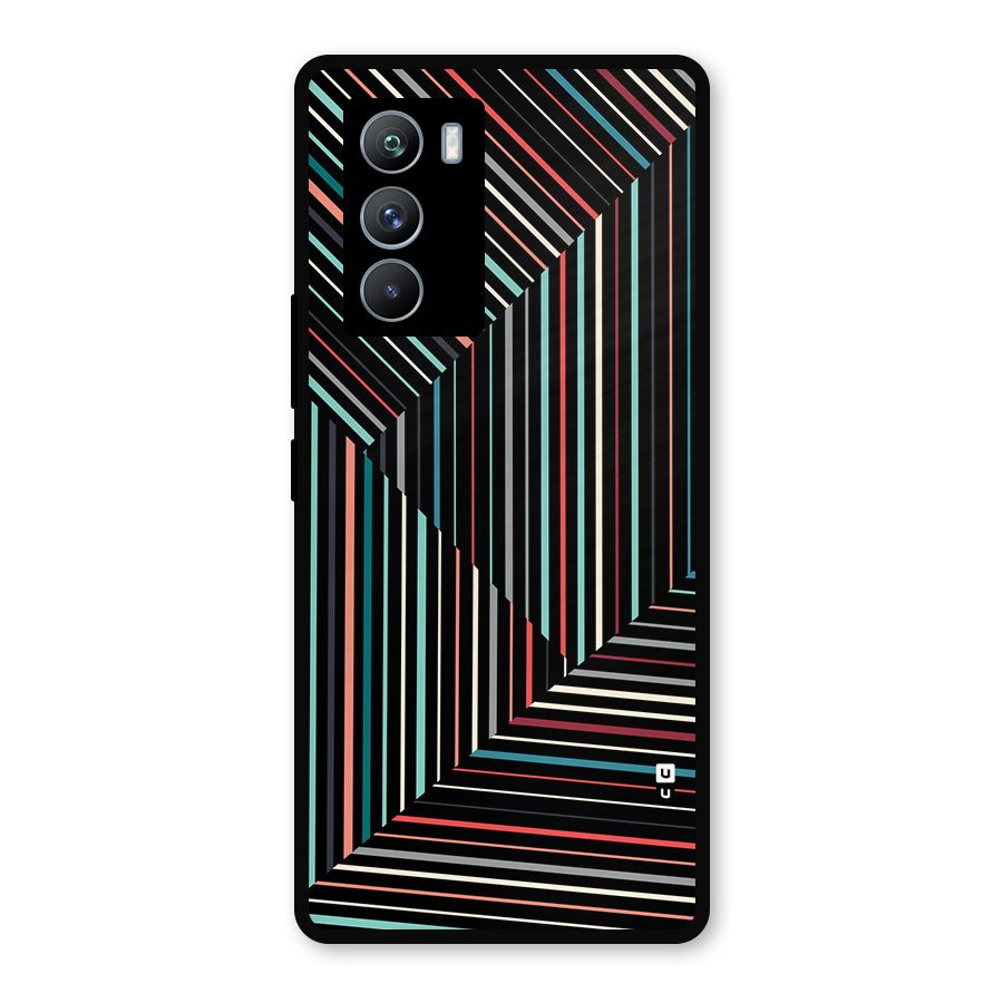 Angulars Stripes Metal Back Case for iQOO 9 SE