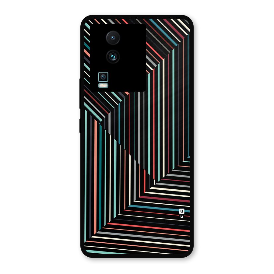 Angulars Stripes Metal Back Case for iQOO Neo 7